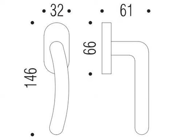 SIRIO CD 12 DK/SM - DK brass window handle on rose by Colombo Design - view 3